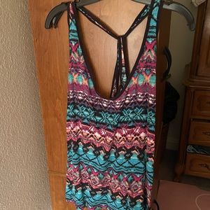 Aztec print tank